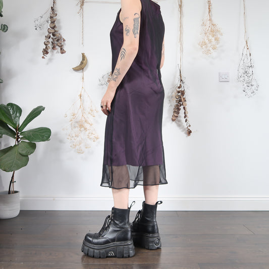Purple black dress - size L