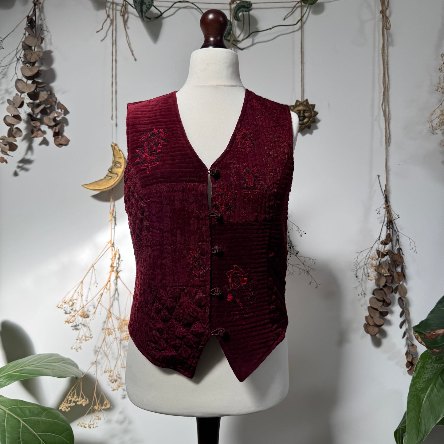 Quilted patchwork waistcoat - size M