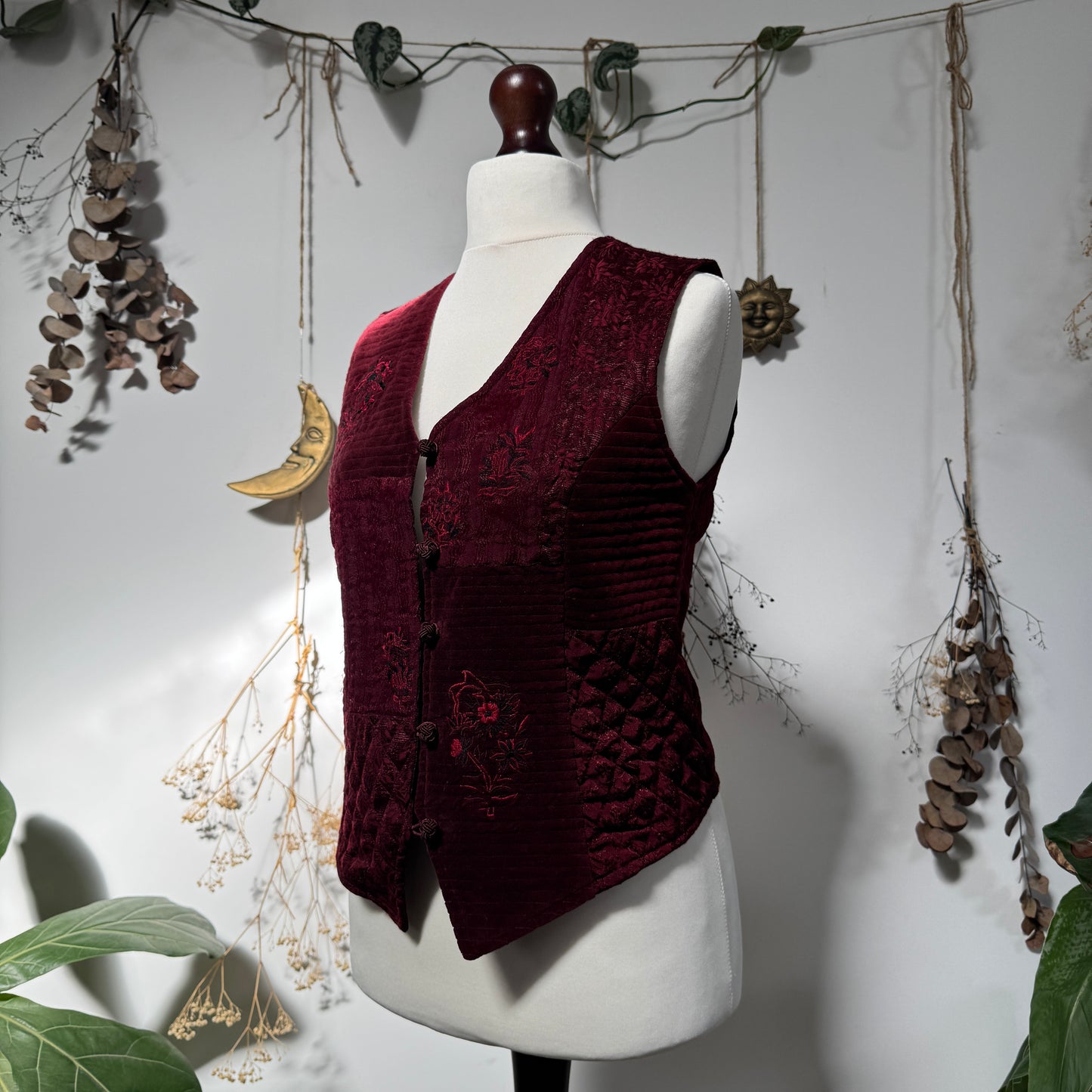 Quilted patchwork waistcoat - size M