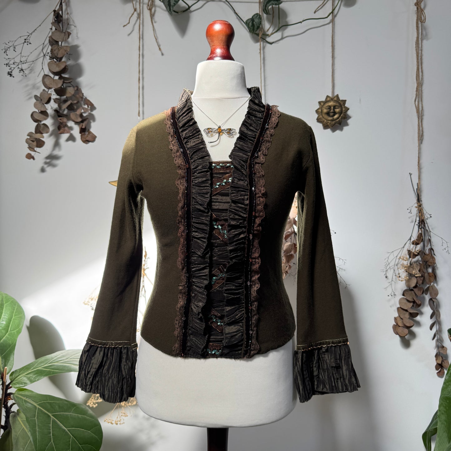 Khaki brown top - size M