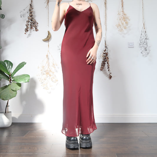 Burgundy dress - size S/M