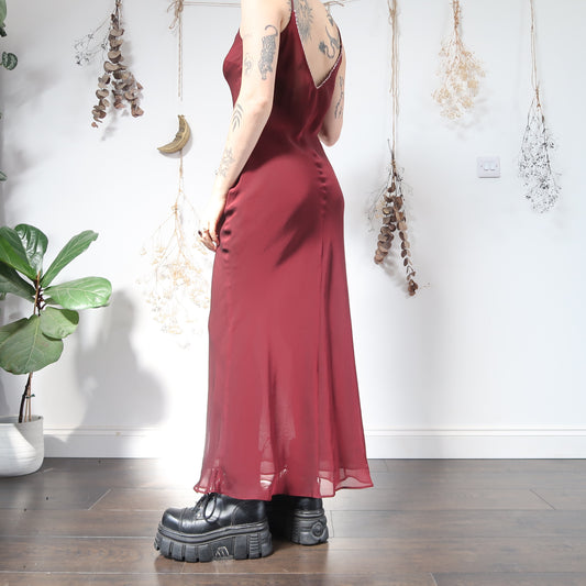 Burgundy dress - size S/M