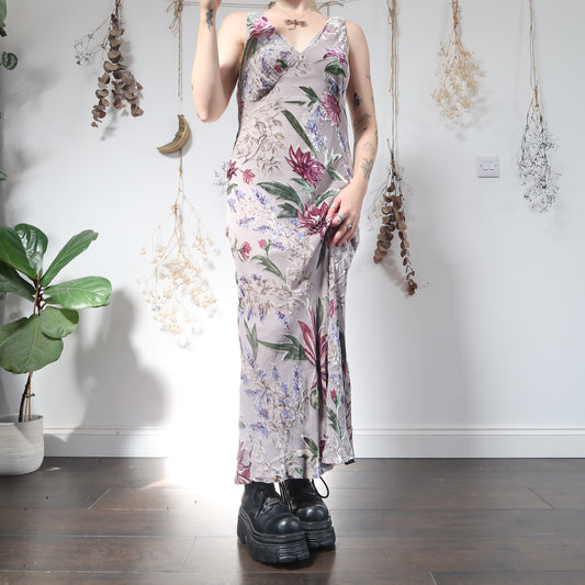 Velvet embossed dress - size M