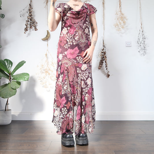 Purple floral dress - size M