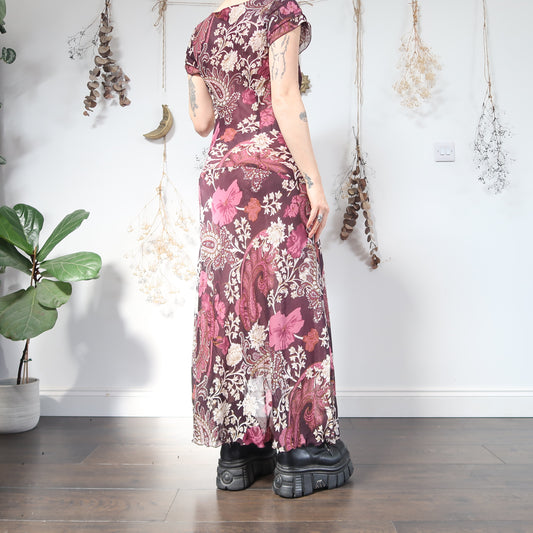 Purple floral dress - size M