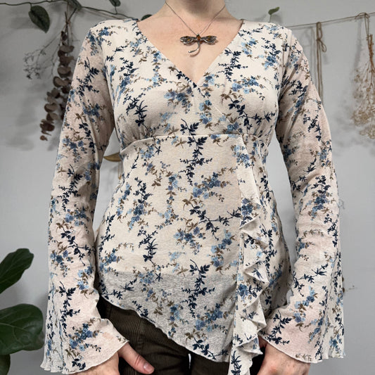 Floral mesh top - size M/L