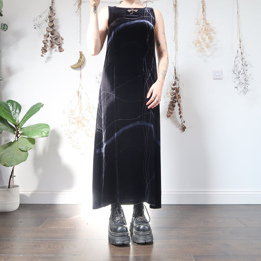 Velvet maxi dress - size M