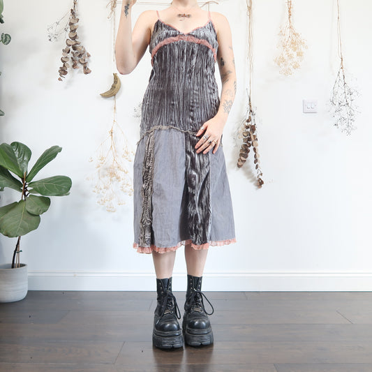 Grey velvet dress - size M
