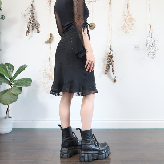 Black midi skirt - size S