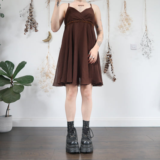 Brown mini dress - size M