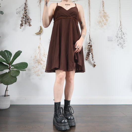 Brown mini dress - size M