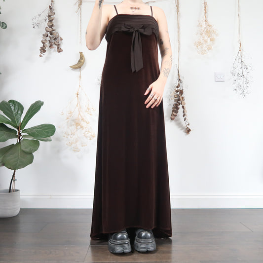 Brown velvet dress - size M