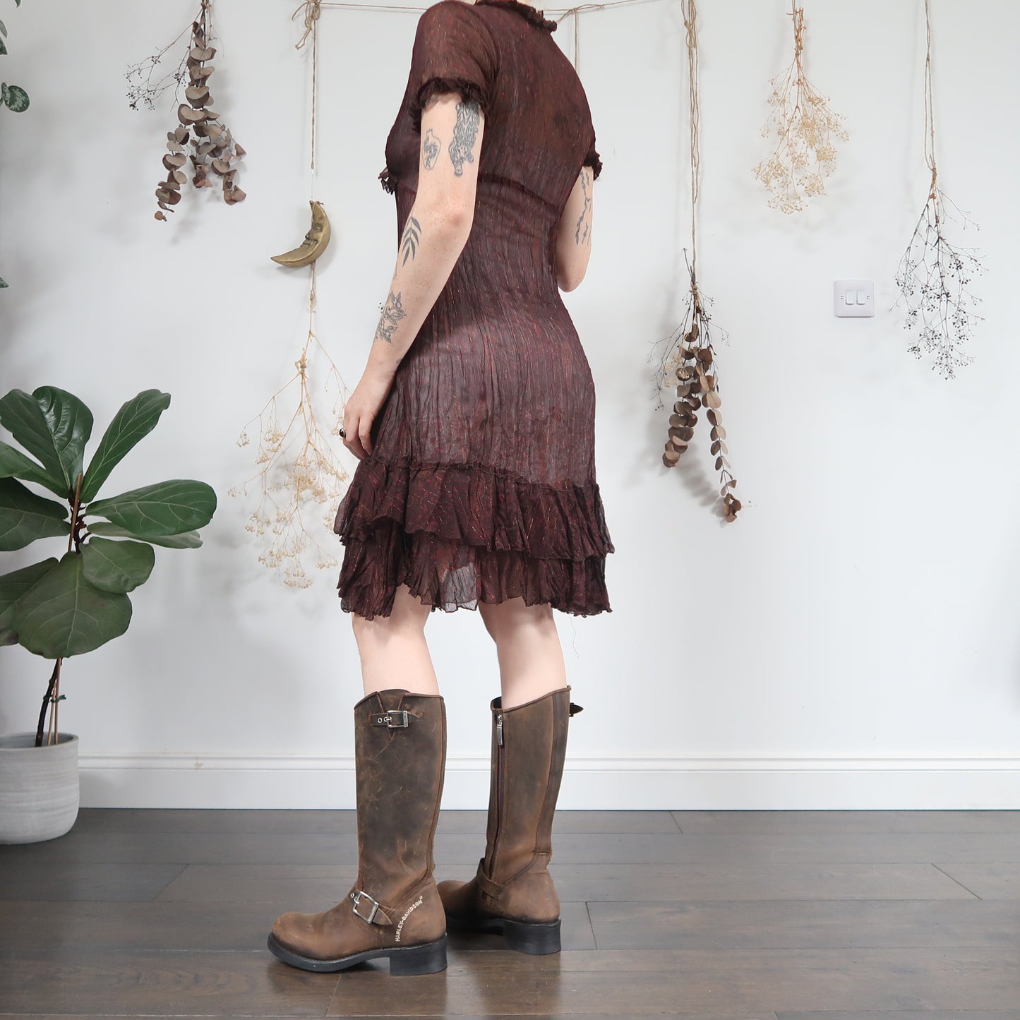 Sheer paisley dress - size M