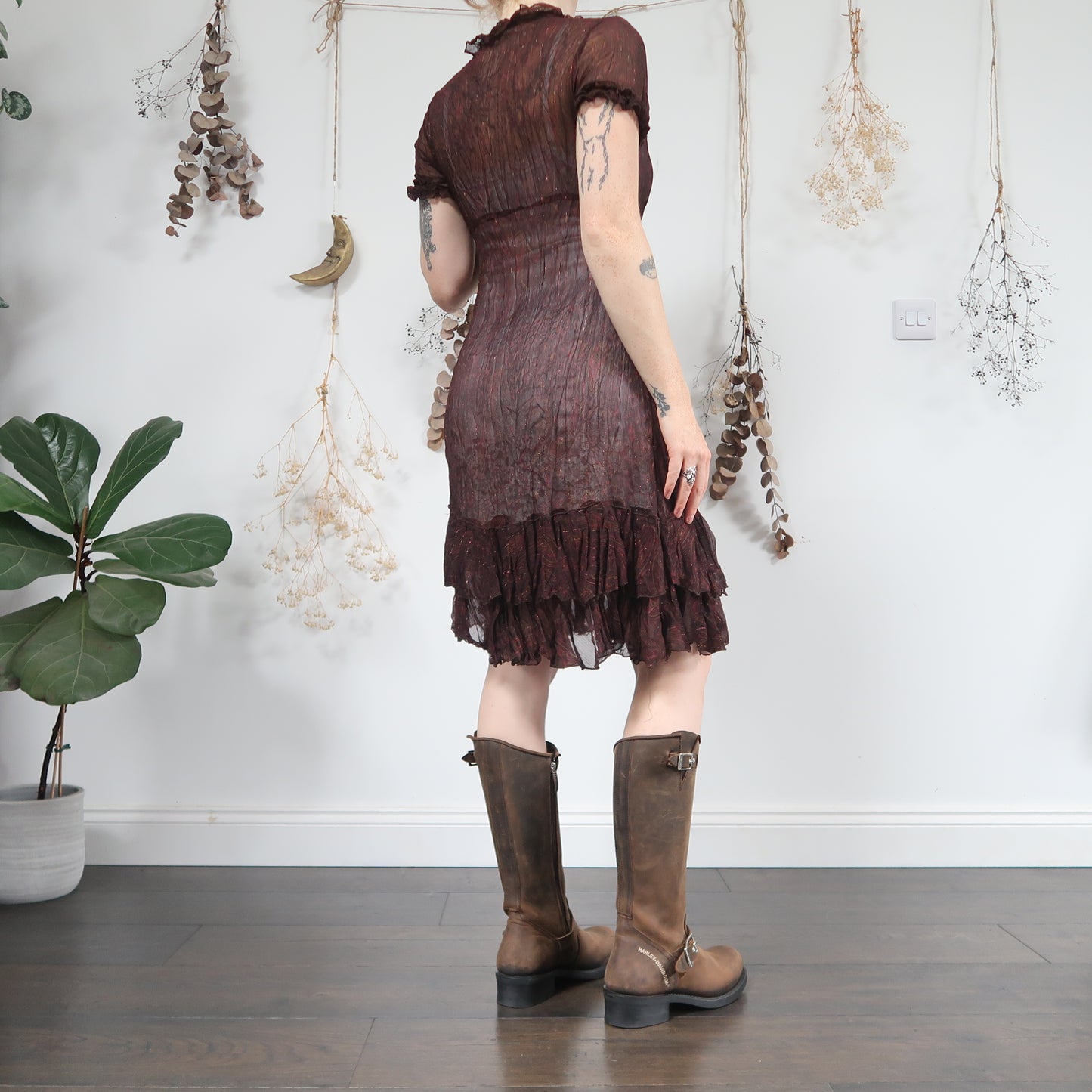 Sheer paisley dress - size M