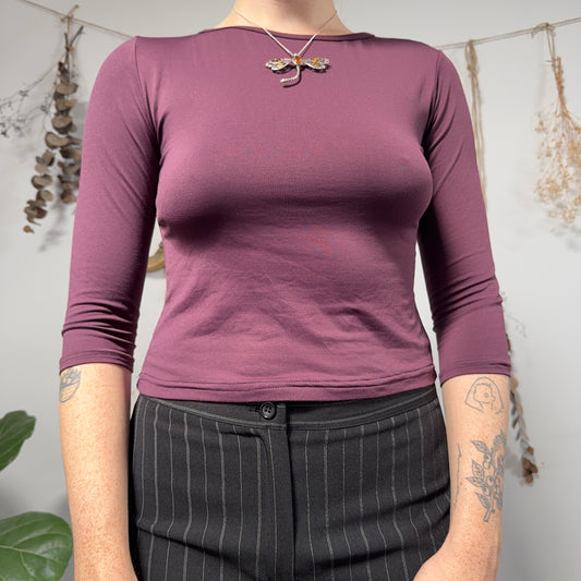 Purple slinky top - size S/M