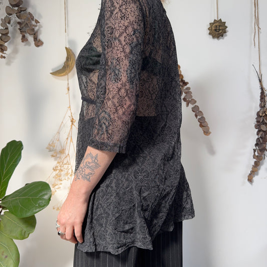 Grunge mesh mini dress - size L