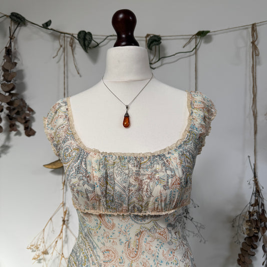 Paisley milkmaid dress - size S