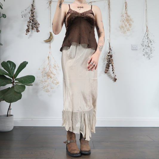 Silky maxi skirt - size S