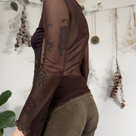 Brown top - size S