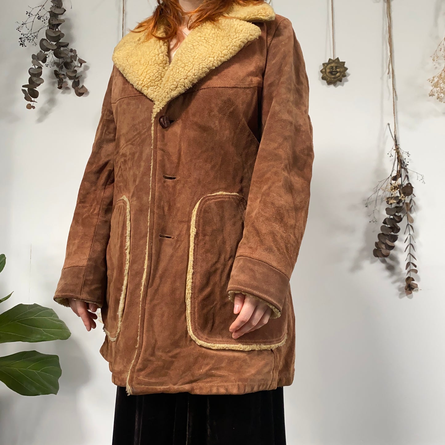 Sheepskin coat - size L/XL