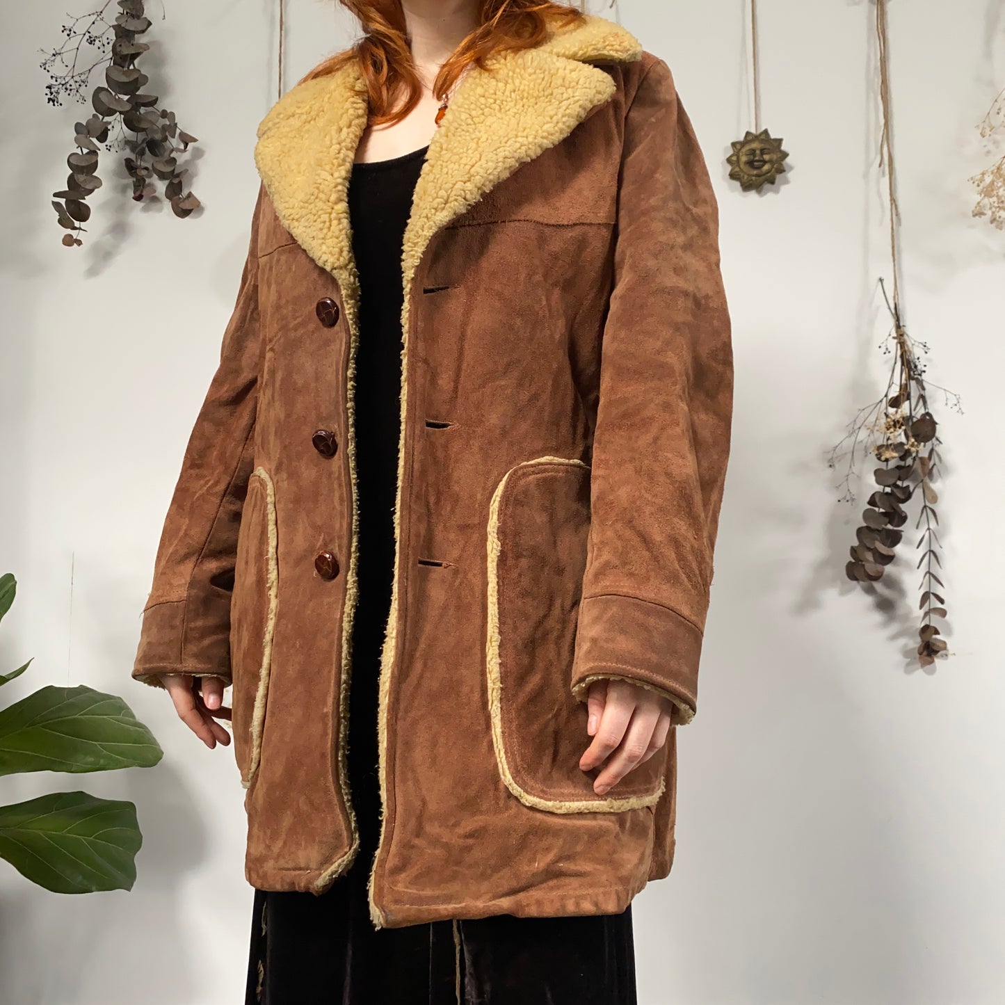 Sheepskin coat - size L/XL