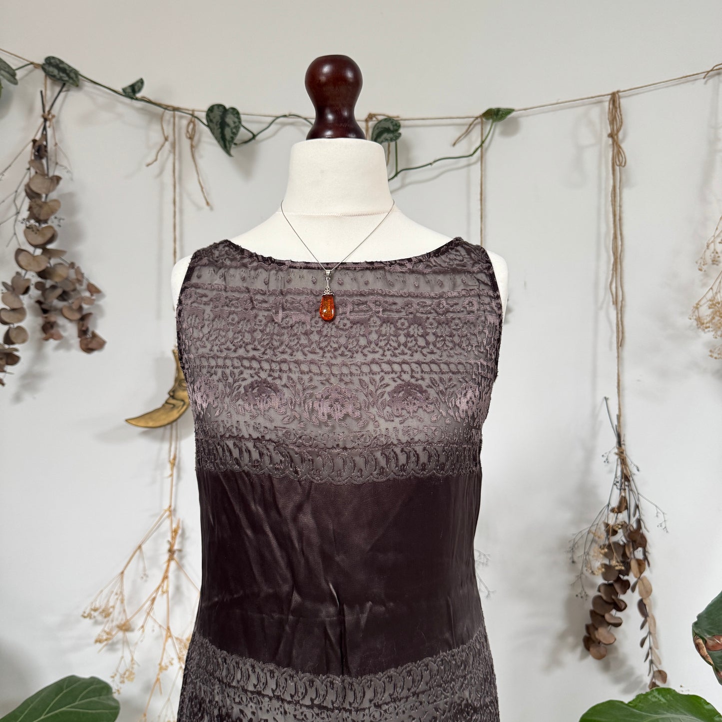 Sheer burnout dress - size M