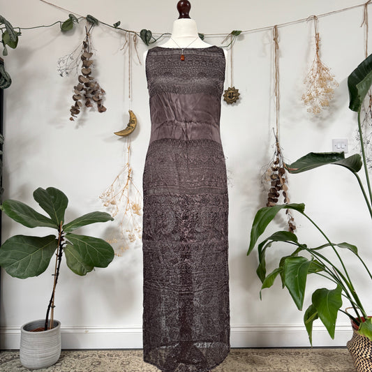 Sheer burnout dress - size M