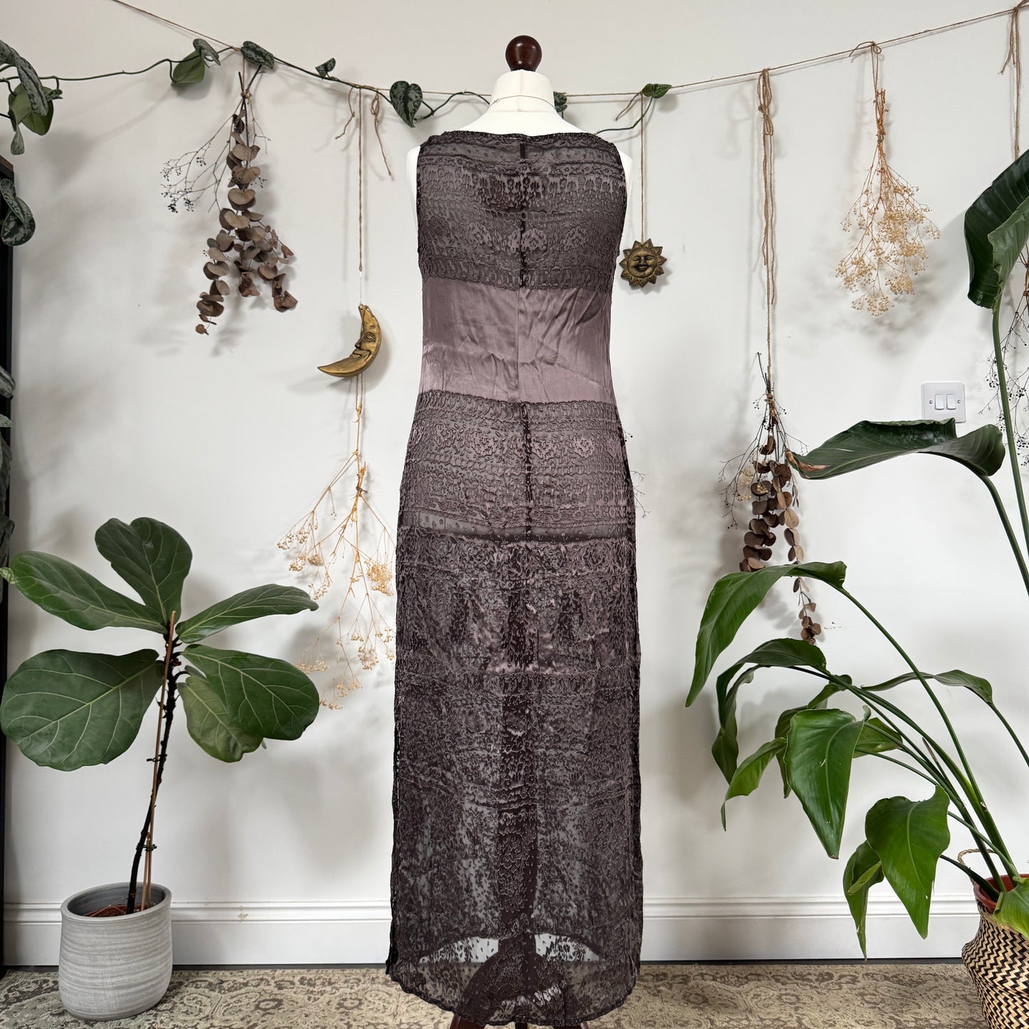 Sheer burnout dress - size M
