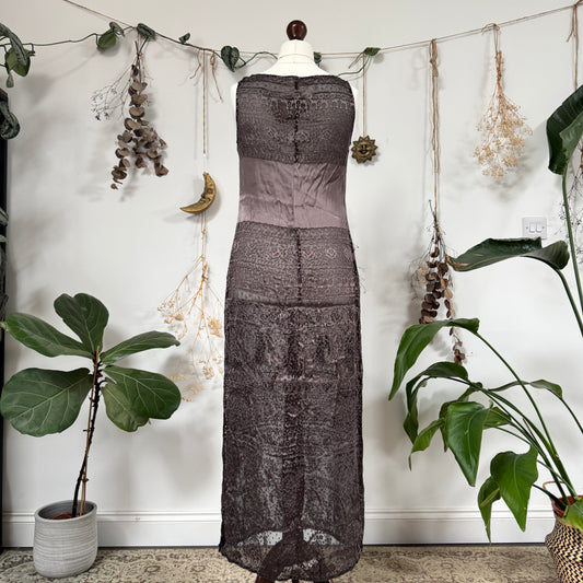 Sheer burnout dress - size M