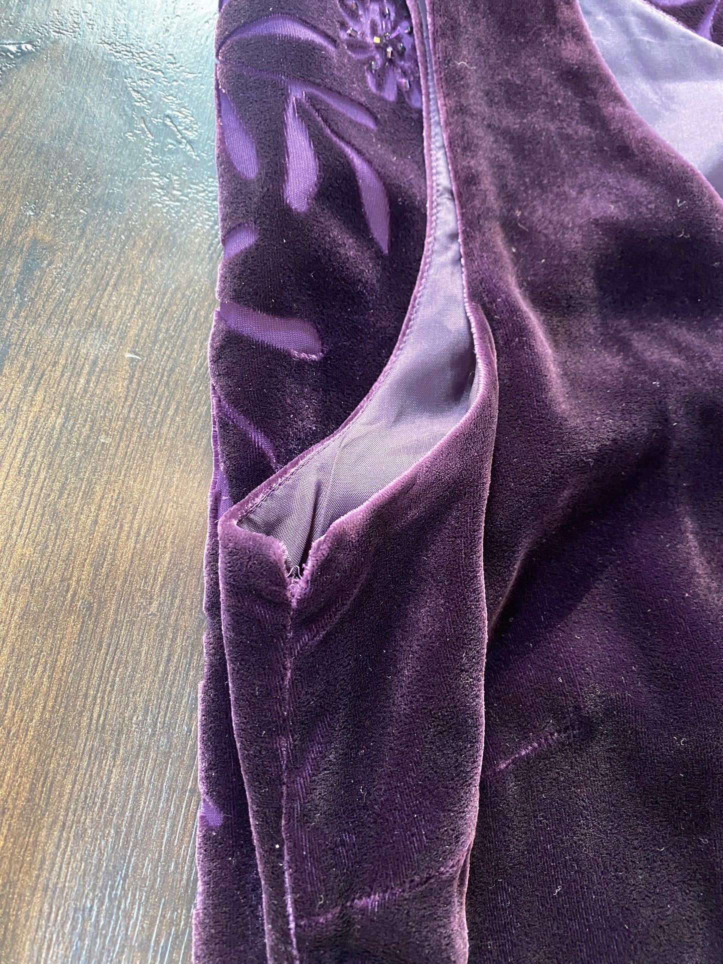 Purple velvet dress - size 12
