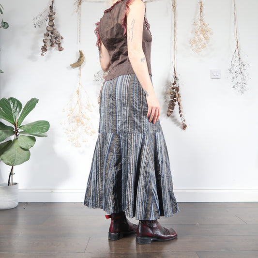 Blue stripe skirt - size M