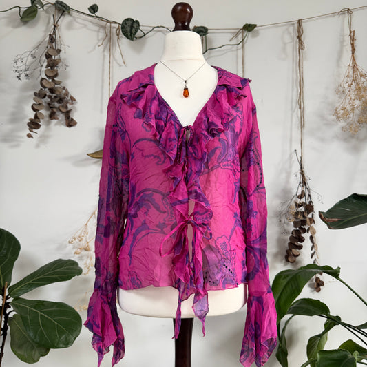Silk blouse - size L