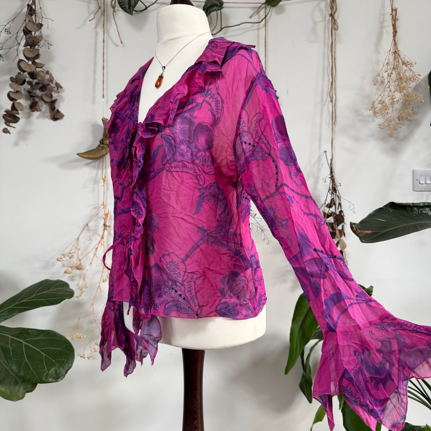 Silk blouse - size L