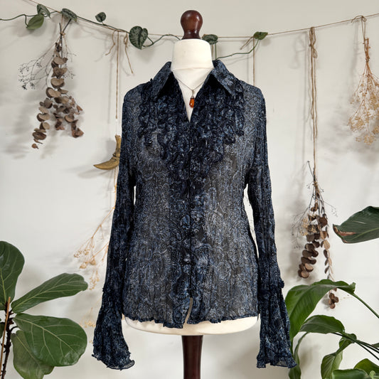 Crinkle blouse - size L