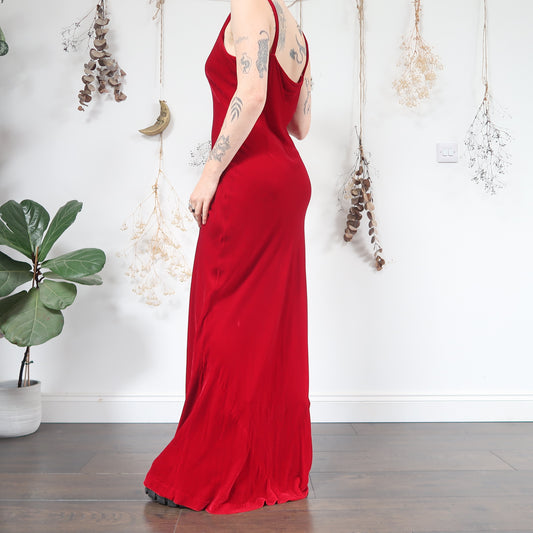 Red velvet dress - size M/L