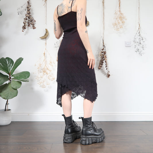 Black red lace dress - size M