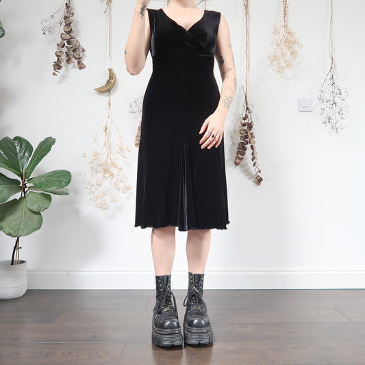 Black velvet dress - size S/M