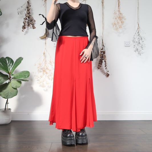 Red maxi skirt - size M