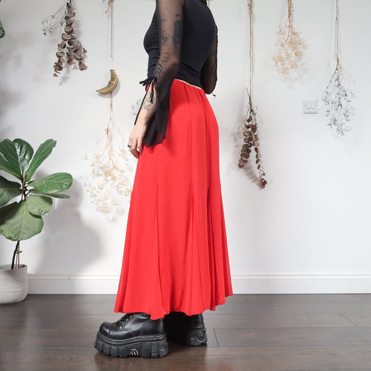 Red maxi skirt - size M