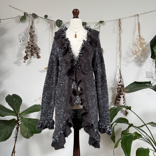 Grey knit cardigan - size M/L