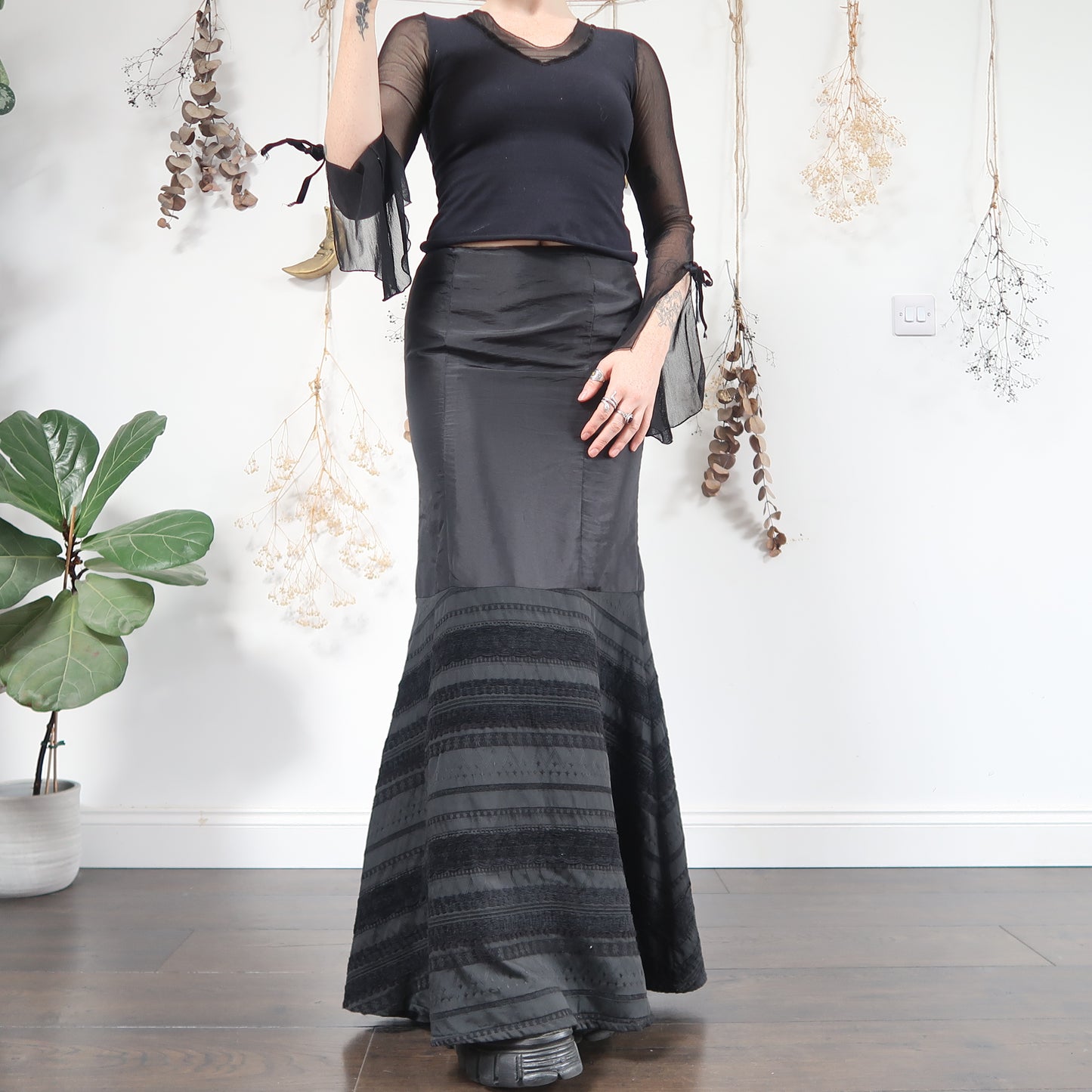 Black maxi skirt - size S/M