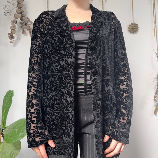 Black velvet jacket - size M/L