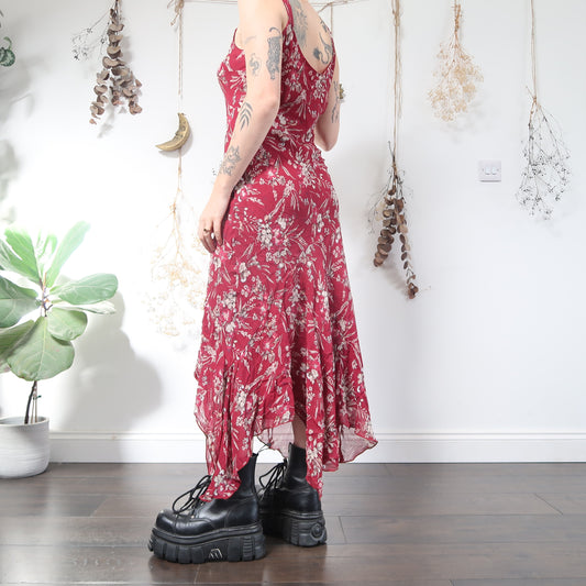 Berry floral dress - size M