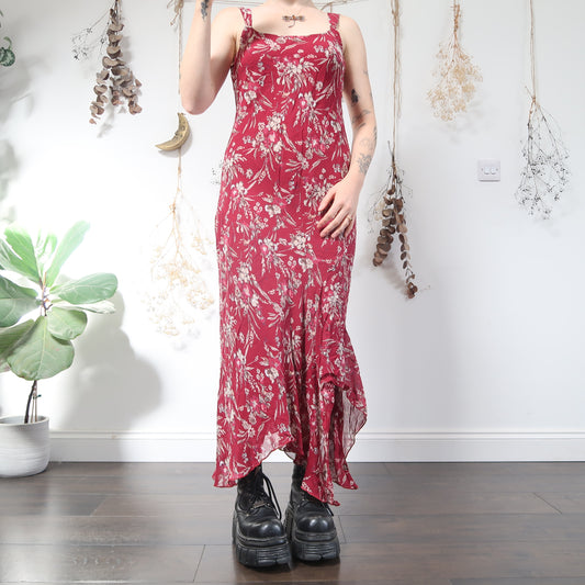 Berry floral dress - size M