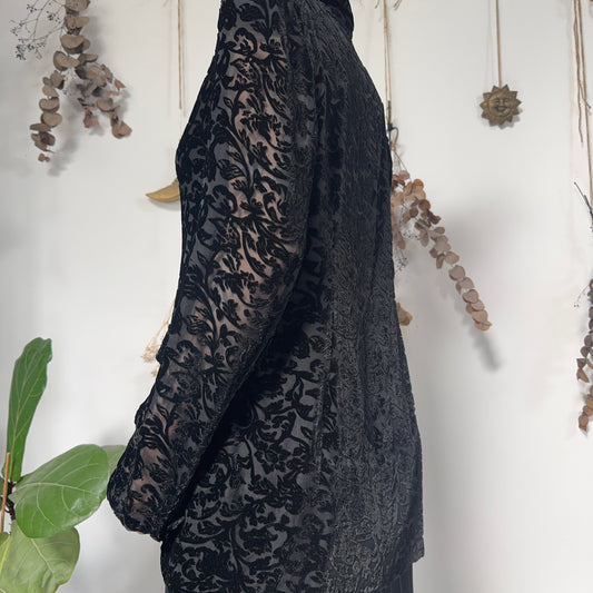 Black velvet jacket - size M/L