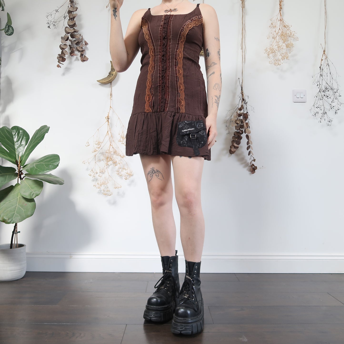 Brown mini dress - size S/M