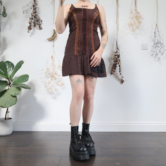 Brown mini dress - size S/M