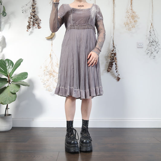 Velvet and mesh dress - size M