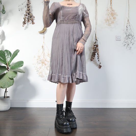 Velvet and mesh dress - size M