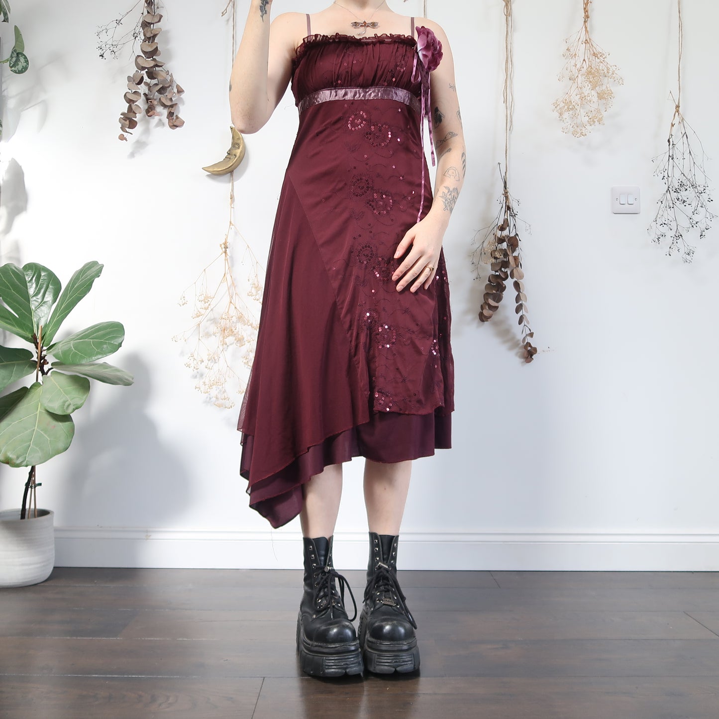 Purple mesh dress - size S/M